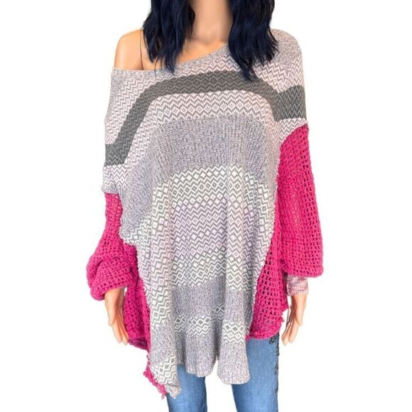 Upcycled Oversized Knit Tunic Sweater - Picture 2 of 6